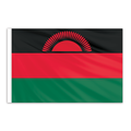 Global Flags Unlimited Malawi Indoor Nylon Flag 2'x3' with Gold Fringe 202329F
